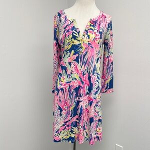 Lilly Pulitzer Vibrant Print Dress sz. Small Cotton